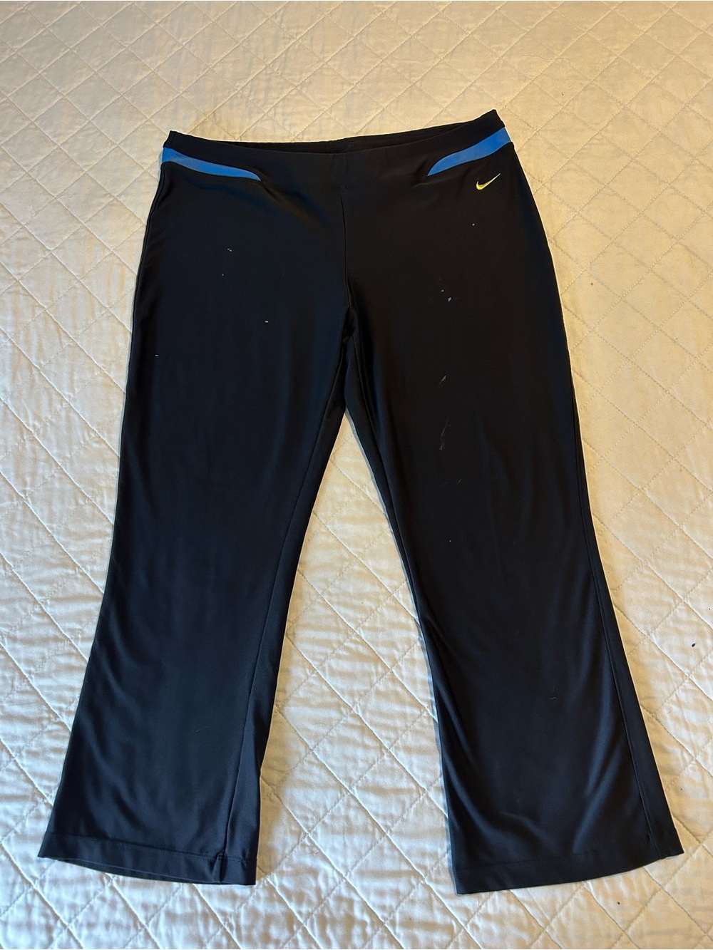 Vintage Nike Black with Blue Trim and Yellow Swoosh
